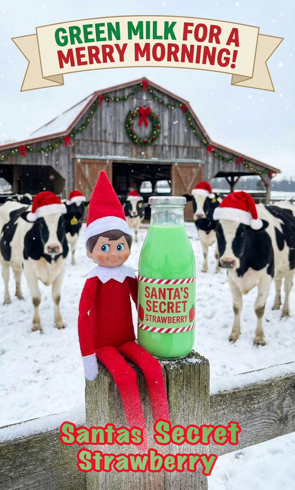 Santas Secret Green Strawberry Milkshake Mix