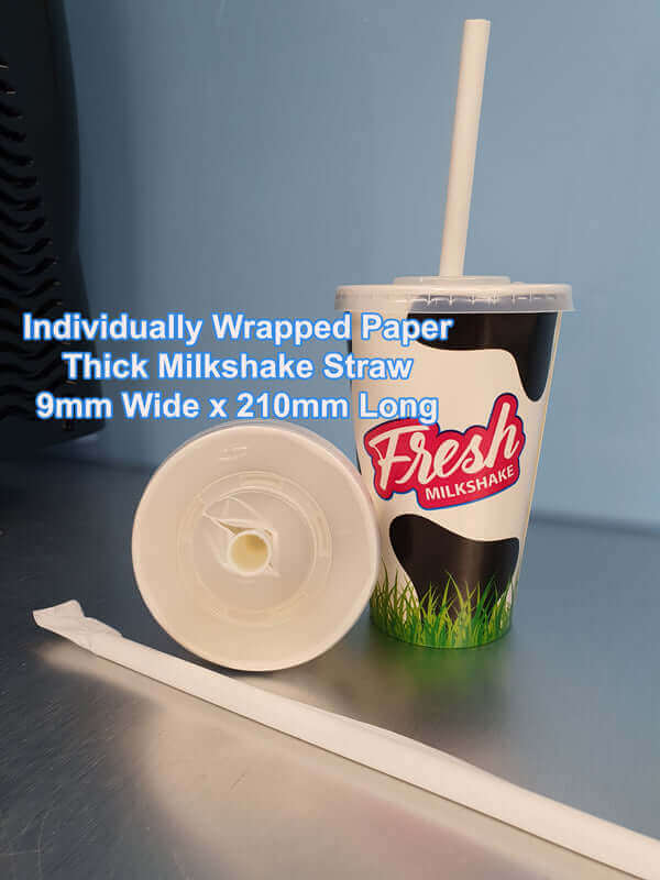 Thick Milkshake Straws Individually Wrapped