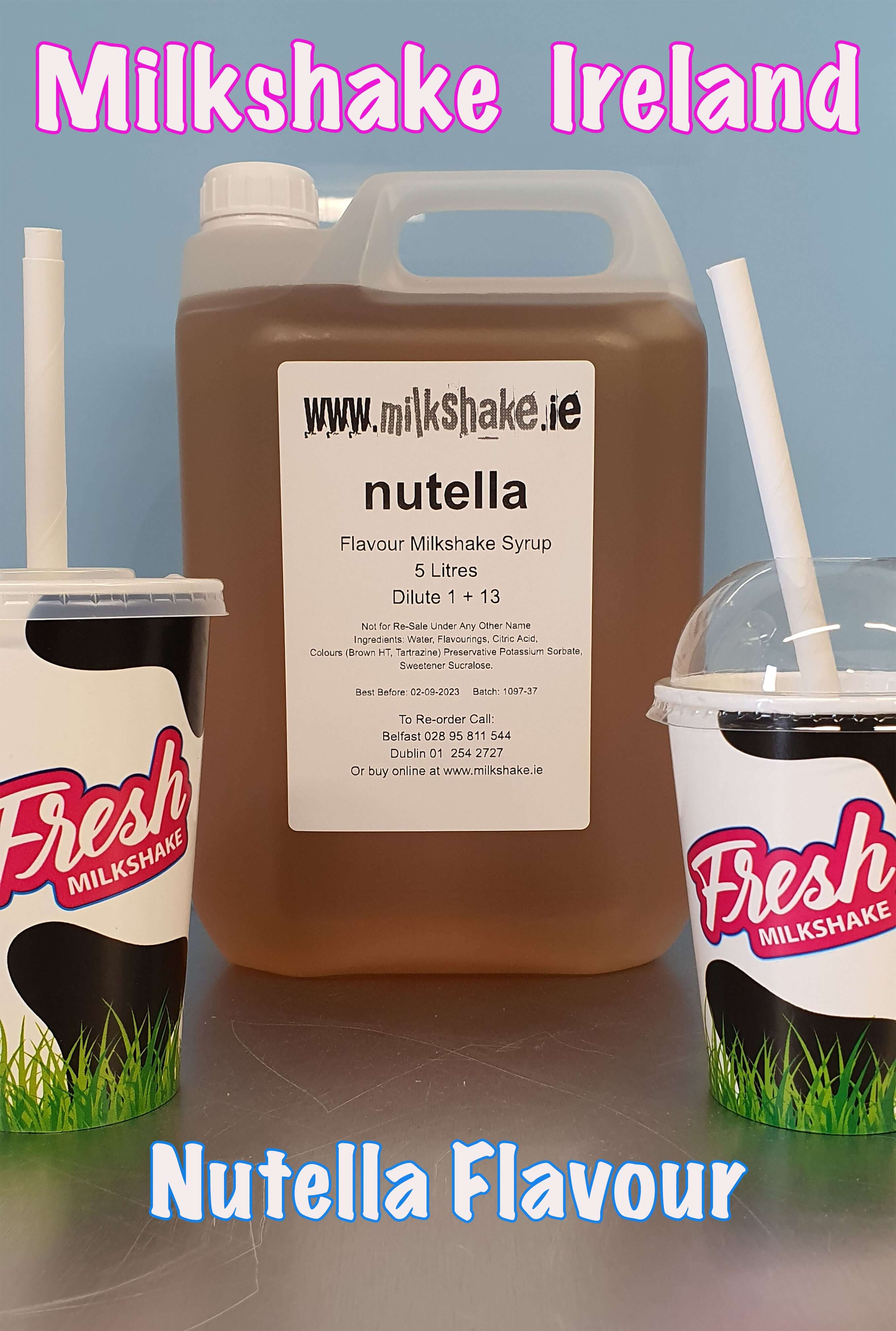 Nutella Milkshake Mix 5 Litre Bottle