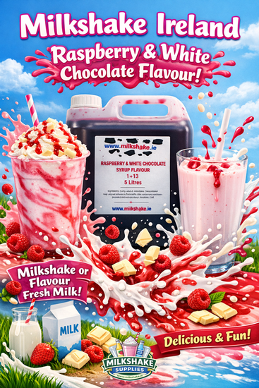 raspberry and white chocolate milkshake